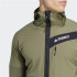 Chaqueta de Montaña adidas Terrex Techrock Wind Fleece Hombre Verde Oliva
