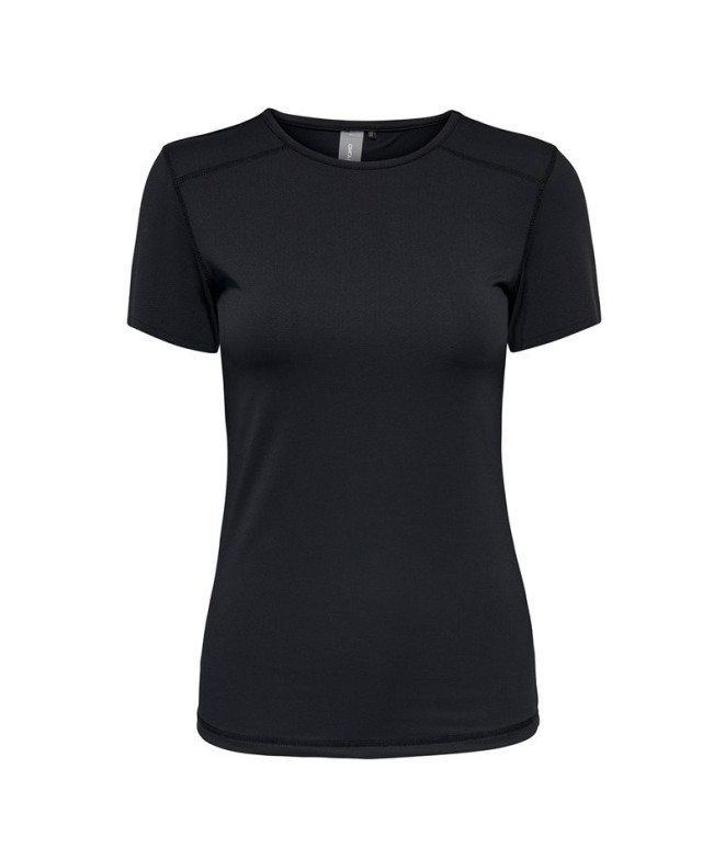 Camiseta Only Onpmila Life On Ss Slim Black Mujer