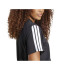 Camiseta adidas 3 Bandas Sj Mujer Negro/Blanco