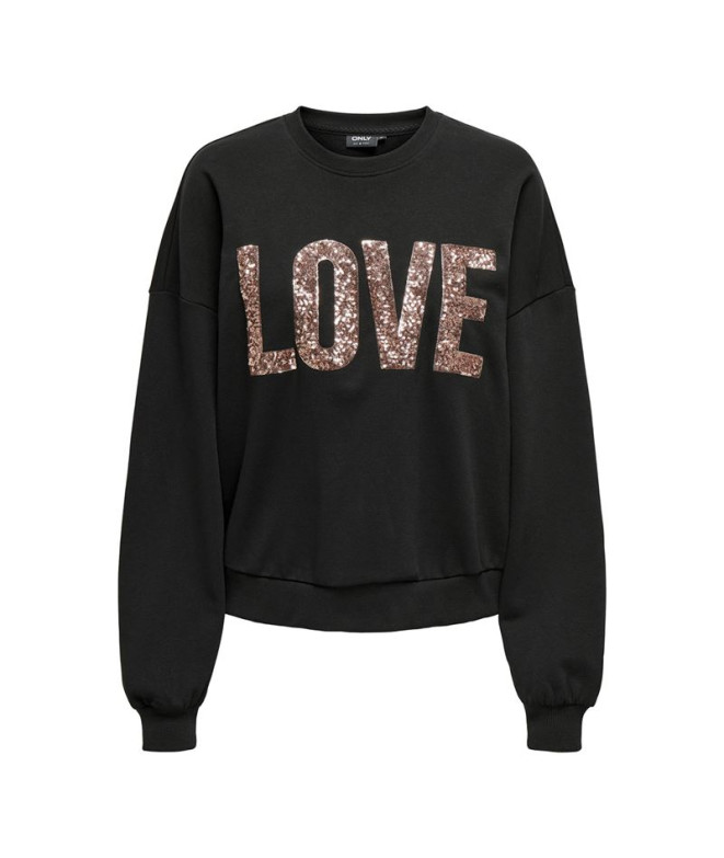 Sudadera Only Onlkatya L/S Love Black Mujer