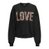 Sudadera Only Onlkatya L/S Love Black Mujer