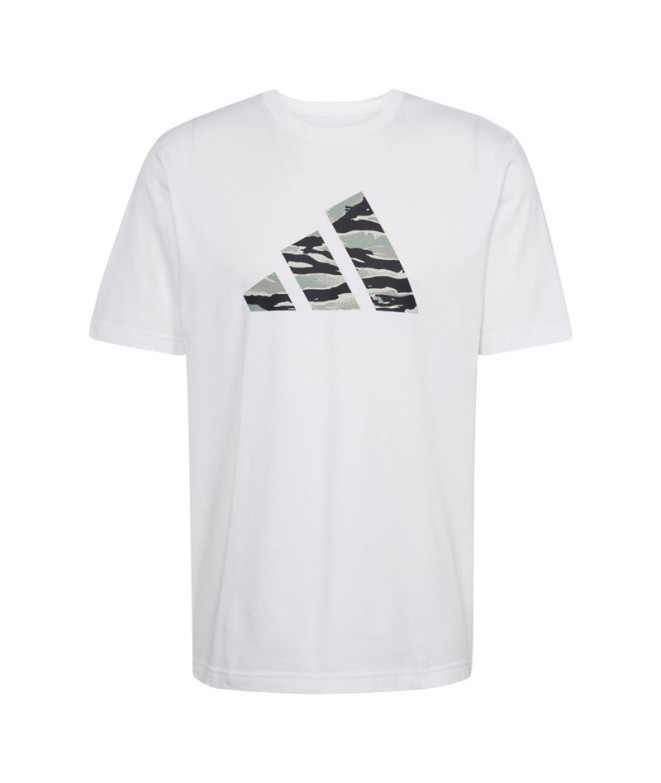 Camiseta adidas Camo Logo Hombre Blanco