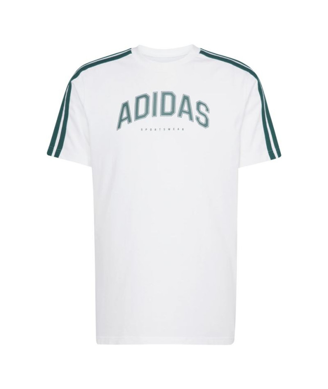 Camiseta adidas Colleg Hombre Blanco