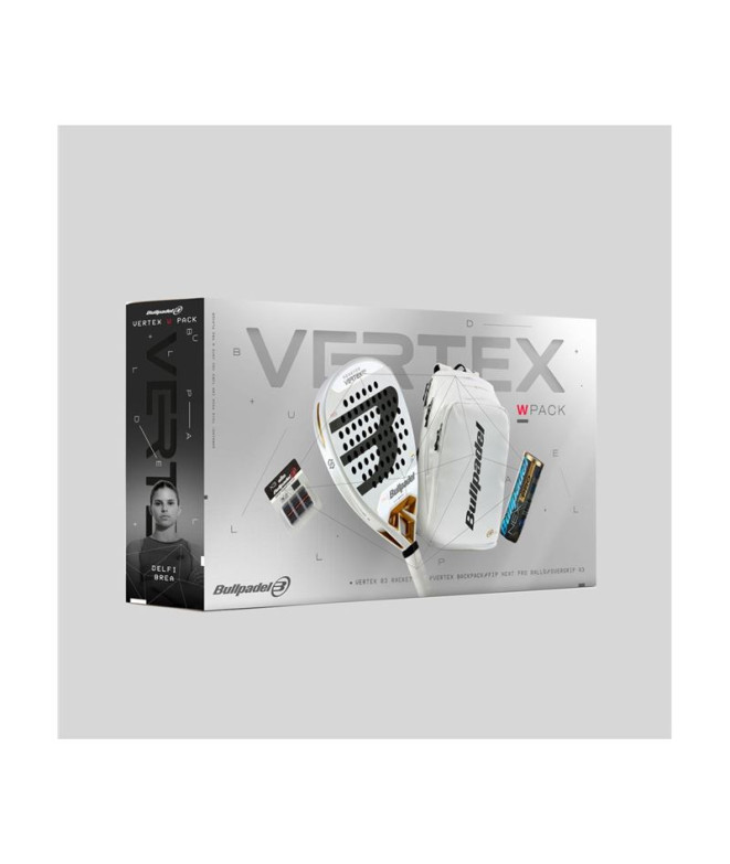 Pack de pala Pádel Bullpadel Vertex04 Mujer Blanco