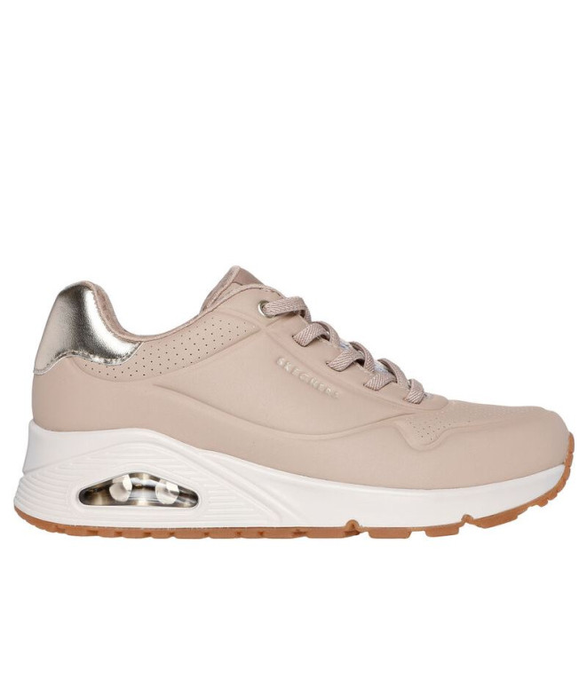 Zapatillas Skechers Uno - Shimmer Away Mujer Beige