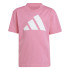 Camiseta adidas Essentials Big Logo Infantil Rosa/Blanco