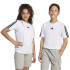 Camiseta adidas 3 Bandas Infantil Blanco/Negro