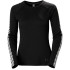 Camiseta Helly Hansen Lifa Active Stripe Crew Mujer Negro