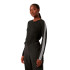 Camiseta Helly Hansen Lifa Active Stripe Crew Mujer Negro
