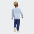 Pantalones adidas Lk Big Logo French Terry Jog Infantil Azul/Blanco
