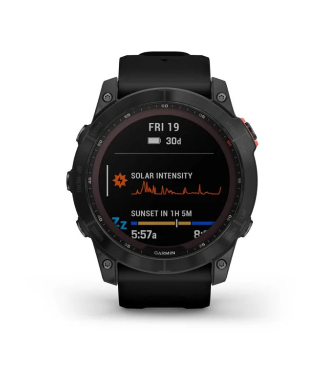 Reloj Garmin Fenix 7X Solar Plata negro Correa...