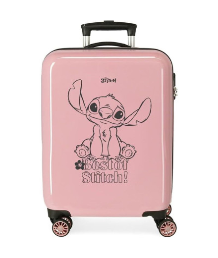Trolley Disney Abs Suitcase 55Cm.4W Best Of Stitch Rosa