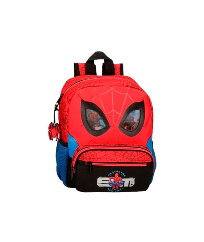 Mochila Marvel Adap. 28Cm.Spiderman Protector Rojo