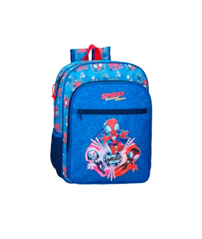 Mochila Marvel 38Cm. Spidey Power Of 3 Azul