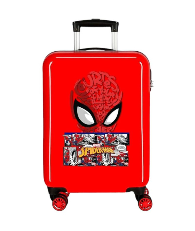 Trolley Marvel Abs 55Cm.4R.Spiderman Comic Rojo