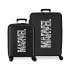 Set 2/Maleta Marvel Abs 55-70Cm.4R. Disney 100 Marvel Logo Negro