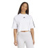 Camiseta adidas Essentials Cotton Loose 3Bandas Mujer Blanco/Negro