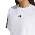 Camiseta adidas Essentials Cotton Loose 3Bandas Mujer Blanco/Negro