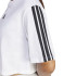 Camiseta adidas Essentials Cotton Loose 3Bandas Mujer Blanco/Negro