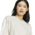 Camiseta adidas 3 Bandas Boyfriend Mujer crema