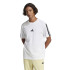 Camiseta adidas 3 Bandas Single Hombre Blanco/Negro