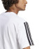 Camiseta adidas 3 Bandas Single Hombre Blanco/Negro
