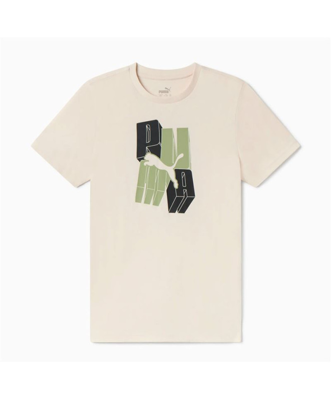 Camiseta Puma Essentials+ Graphic Niño Beige