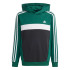 Sudadera adidas Tiberio 3 Bandas Colorblock Hoodie Infantil Verde Oscuro