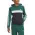 Sudadera adidas Tiberio 3 Bandas Colorblock Hoodie Infantil Verde Oscuro