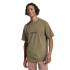 Camiseta adidas Linear Hombre Verde Oscuro/Negro