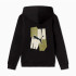 Chaqueta Puma Essentials+ Graphic Hoodie Fz Niño Negro