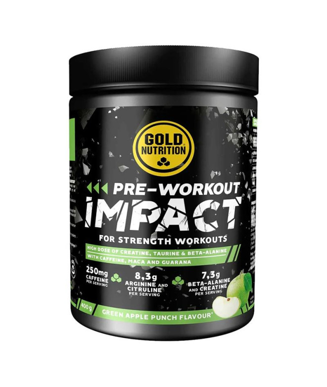 Pre-Workout Impact  Gold Nutrition Green Apple...