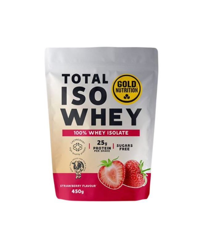 Proteina Gold Nutrition Total Iso Whey Fresa 450 g