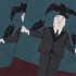 Calcetines Jimmy Lion Hitchcock Crows Granate