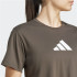 Camiseta de Fitness adidas Essentials Big Performance Logo Mujer Verde Oliva