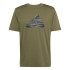 Camiseta adidas Camo Logo Hombre Verde Oscuro