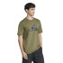Camiseta adidas Camo Logo Hombre Verde Oscuro