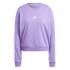 Sudadera adidas 3 Bandas French Terry Swt Mujer Violeta/Blanco
