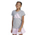 Camiseta adidas Jogger Big Logo Niña Gris/Rosa