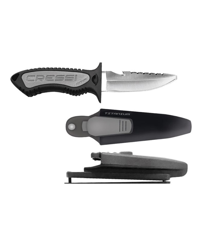 Cuchillo Grip Punta Plana Cressi