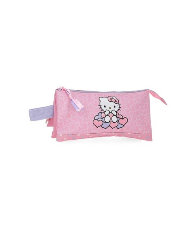 Portatodo 3C. Hello Kitty Hearts & Dots Rosa