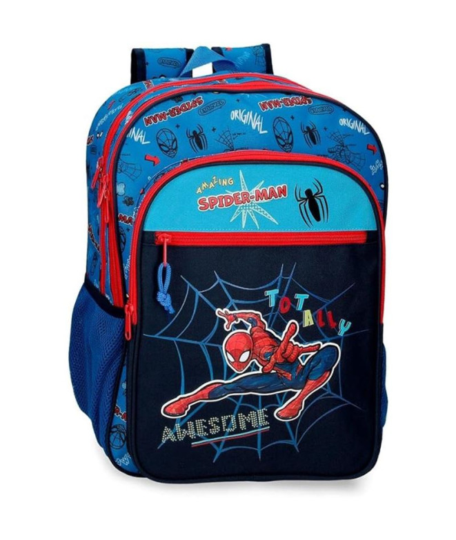 Mochila Marvel Adap. 42Cm 2C. Spiderman Totally...