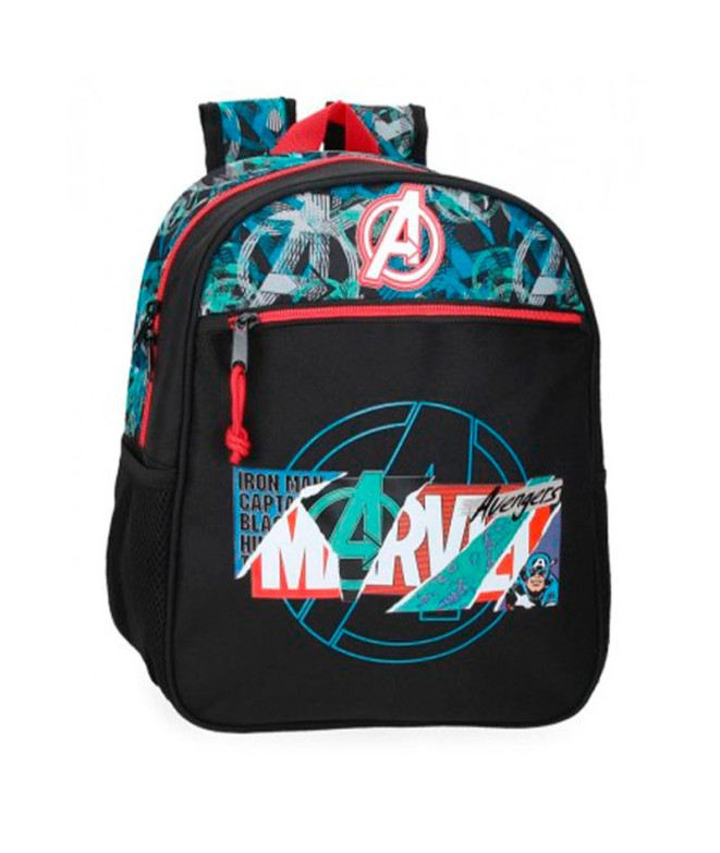 Mochila Marvel 33Cm. Marvel Shield Negro