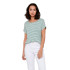Camiseta Only moster Stripe S/S Jadeite Mujer