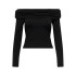 Camiseta Only Onllive Love L/S Off Shoulder Cs Mujer Black