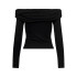 Camiseta Only Onllive Love L/S Off Shoulder Cs Mujer Black