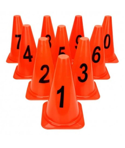 Set 10 Conos Numerados 1-10 Coti 23 Cm Enebe
