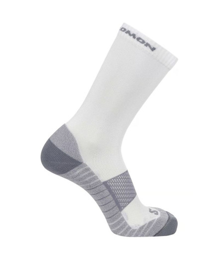 Calcetines de Trail Salomon Aero Crew White