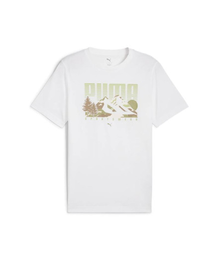 Camiseta Puma Graphics Mountain Tee Hombre White