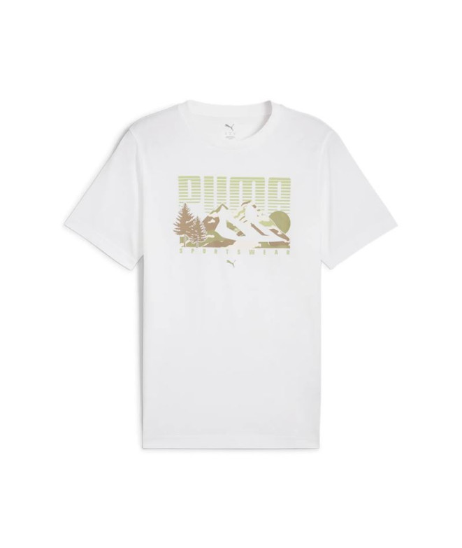 Camiseta Puma Graphics Mountain Tee Hombre White